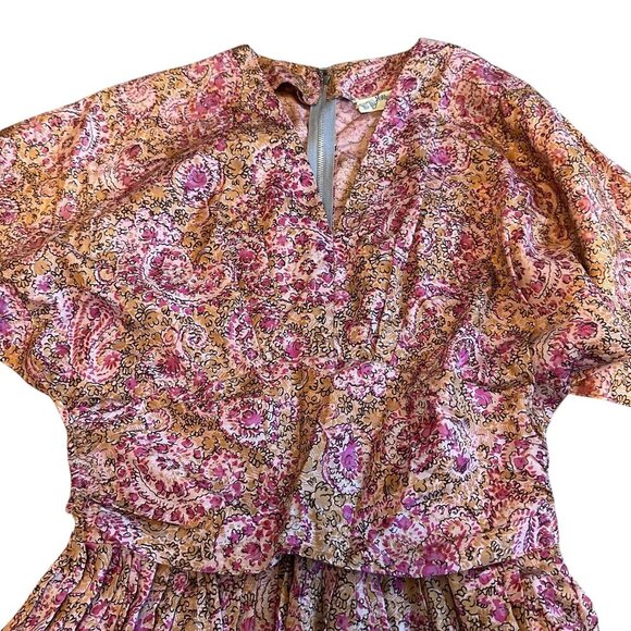 Jerry Gilden Spectator Floral Print Vintage Retro Dress 1950s Size Small Women's - Picture 2 of 11